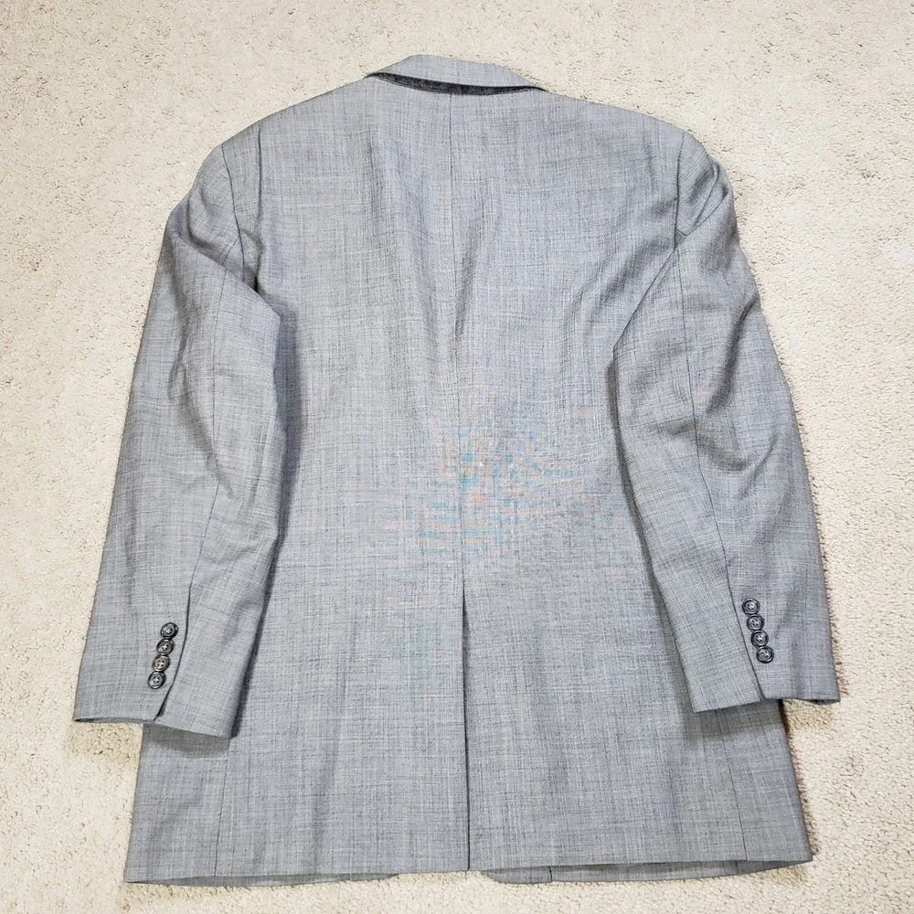 Jos. A Bank 2 Piece Suit Mens 43R 34X28 Gray 2 Button SV Wool Cashmere
